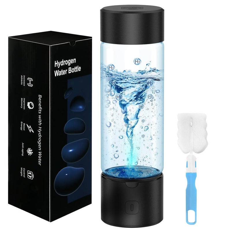 IJEUH Hydrogen Water Bottle Generator, Portable SPE PEM Hydrogen Water Ionizer Machine, Rechargeable Hydrogen Water Maker for Home Office Travel Fitness Travel Home Office - Image 1